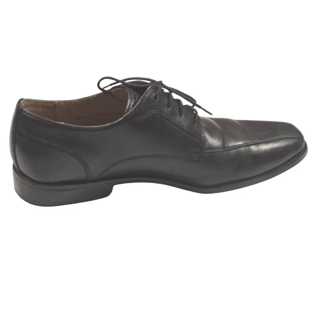 Cole‎ Haan Grand OS Oxford Men 11 Black Good Leather Dress Shoes Square Toe